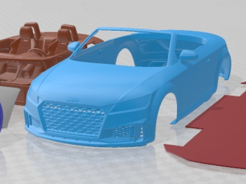 Audi TT Roadster S Line 2019 Printable Car Modèles 3D en vedette