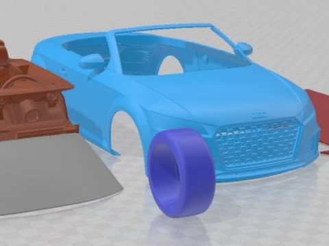 Audi TT Roadster S Line 2019 Printable Car Modelo de Impressão 3D