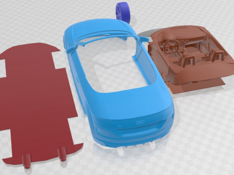 Audi TT Roadster S Line 2019 Printable Car Modelo de Impressão 3D