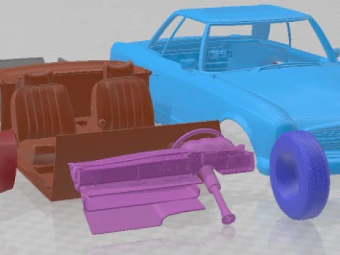 Mercedes Benz 280 SL Pagoda Hardtop Rigged 1969 Printable Car 3D Print Model
