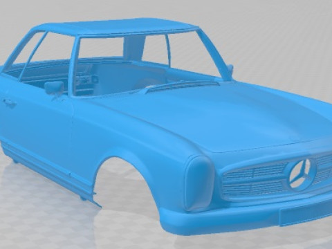 Mercedes Benz 280 SL Pagoda Hardtop Rigged 1969 Printable Body Car Modelo de impresión 3D