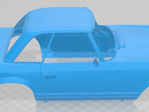 Mercedes Benz 280 SL Pagoda Hardtop Rigged 1969 Printable Body Car Modelo de impresión 3D