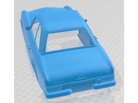 Mercedes Benz 280 SL Pagoda Hardtop Rigged 1969 Printable Body Car Modelo de impresión 3D