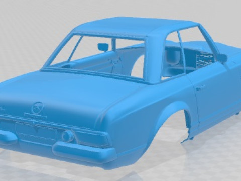 Mercedes Benz 280 SL Pagoda Hardtop Rigged 1969 Printable Body Car Modelo de impresión 3D