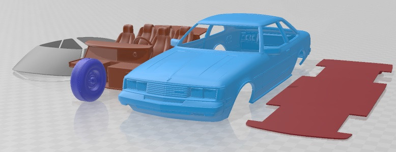 Toyota Celica ST Coupe 1979 Printable Car 3D प्रिंट मॉडल .c4d .max .obj .3ds .fbx .stl .blend 
