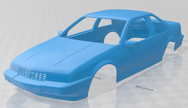 Chevrolet Beretta GT 1988 Printable Body Car 3D Print Model .c4d .max .obj .3ds .fbx .stl .blend 