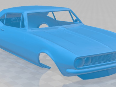 Chevrolet Camaro SS 1967 Printable Body Car Modelo de Impressão 3D