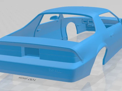 Chevrolet Camaro Z28 Coupe 1982 Printable Body Car 3D Print Model