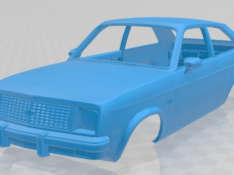 Chevrolet Chevette 1980 Printable Body Car 3D Print Model