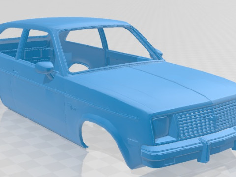 Chevrolet Chevette 1980 Printable Body Car 3D Print Model