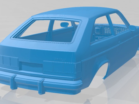 Chevrolet Chevette 1980 Printable Body Car 3D Print Model