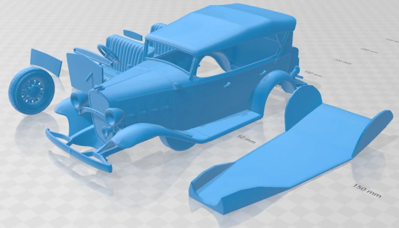 Chevrolet Confederate Phaeton 1932 Printable Car 3D Print Model .c4d .max .obj .3ds .fbx .stl .blend 
