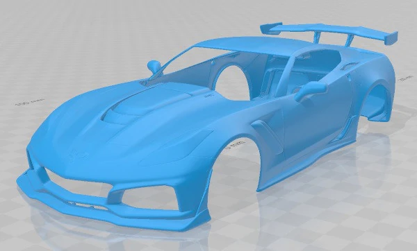 Chevrolet Corvette ZR1 C7 2018 Printable Body Car 3D Print Model .c4d .max .obj .3ds .fbx .stl .blend 
