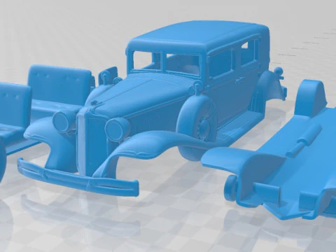 Chrysler Imperial kortgekoppelde sedan 1931 afdrukbare auto 3D printmodel