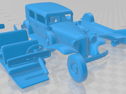 Chrysler Imperial Close Coupled Sedan 1931 Printable Car 3D Print Model