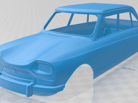 Citroen Ami 1969 Printable Body Car Modèles 3D en vedette