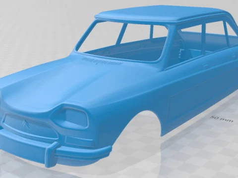 シトロエン アミ 1969 印刷可能なボディカー 3Dプリントモデル