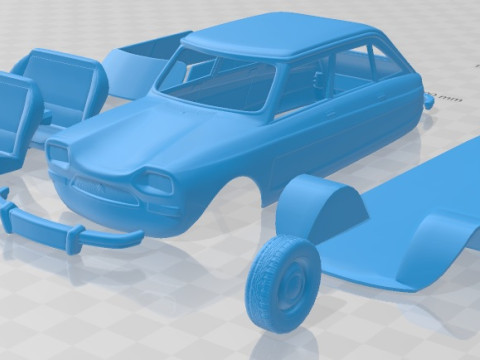 Citroen Ami 1969 Printable Car 3D Print Model