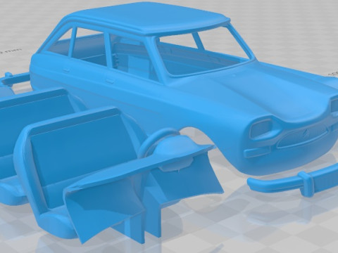 Citroen Ami 1969 Printable Car Model Cetak 3D