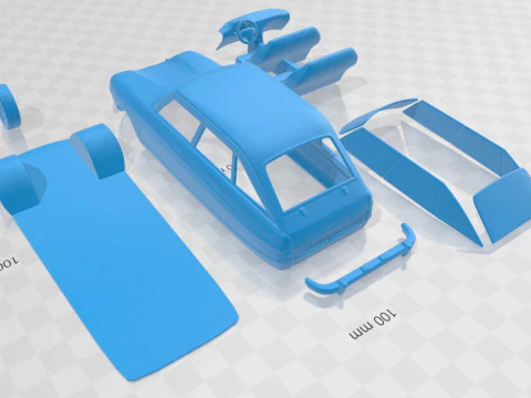 Citroen Ami 1969 Printable Car 3D Print Model