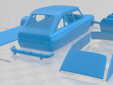 Citroen Ami 1969 Printable Car Model Cetak 3D