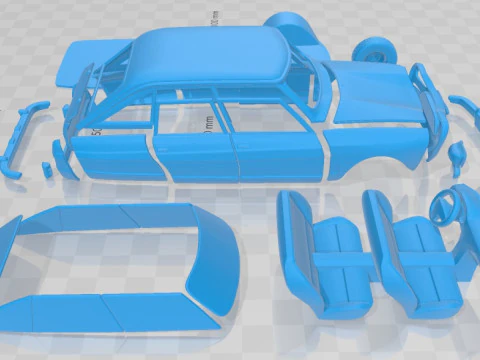 Citroen Ami 1969 Printable Car 3D Print Model