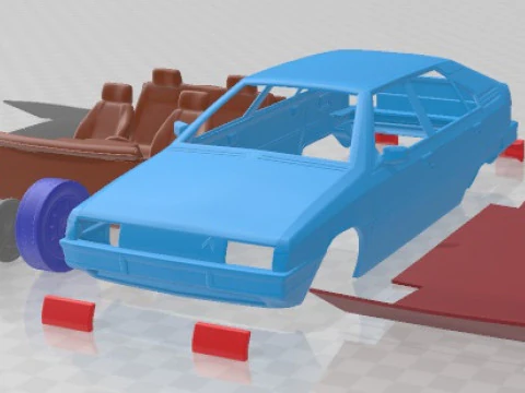 Citroen BX 1984 Printable Car 3D Print Model