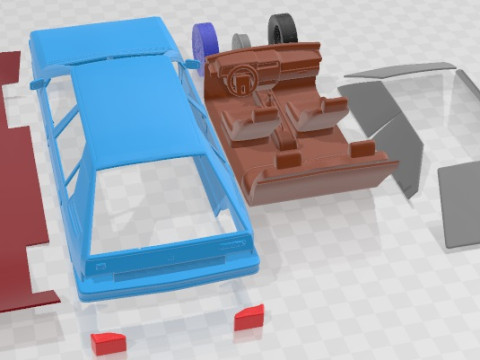 Citroen BX 1984 Printable Car Modello di stampa 3D