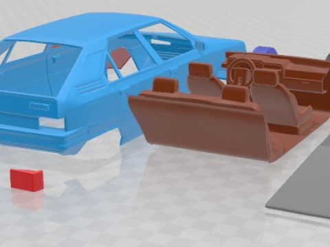 Citroen BX 1984 Printable Car Modello di stampa 3D