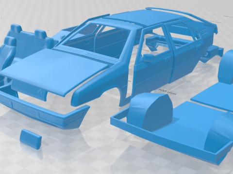 Citroen BX 1984 Printable Car Modèles 3D en vedette