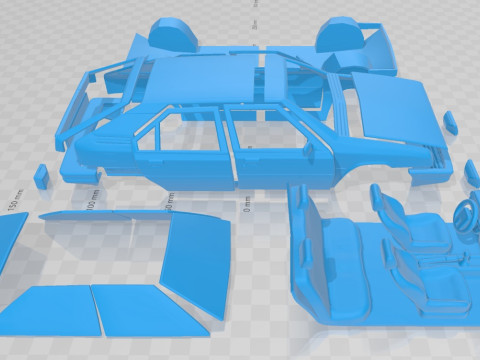 Citroen BX 1984 Printable Car 3D प्रिंट मॉडल