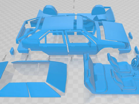 Citroen BX 1984 Printable Car 3D Print Model