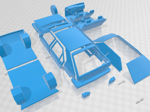 Citroen BX 1984 Printable Car 3D प्रिंट मॉडल