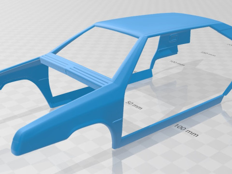 Citroen BX 1984 Printable Car 3D प्रिंट मॉडल