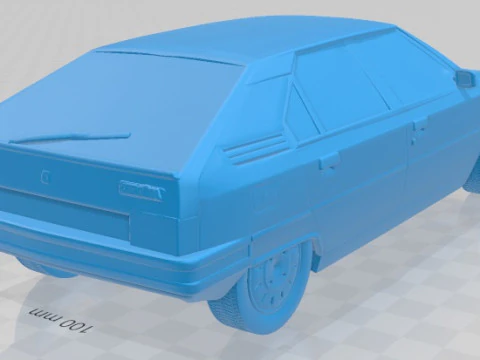 Citroen BX 1984 Printable Car 3D Print Model