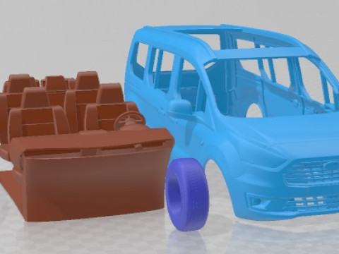 Grand Tourneo Connect 2020 Printable Van 3D Druckmodell
