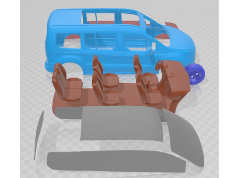 Grand Tourneo Connect 2020 Printable Van 3D Druckmodell
