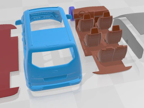 Grand Tourneo Connect 2020 Printable Van 3D Print Model