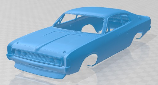 Chrysler Valiant Charger 1972 Printable Body Car 3D-Druckmodell .c4d .max .obj .3ds .fbx .stl .blend