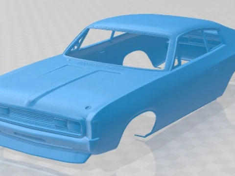 Chrysler Valiant Charger 1972 Carrozzeria stampabile Modello di stampa 3D