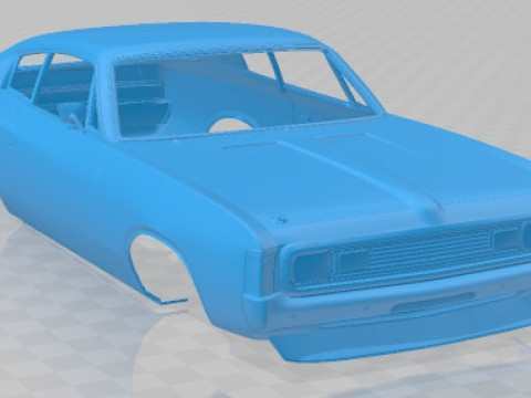 Chrysler Valiant Charger 1972 Printable Body Car 3D-Druckmodell