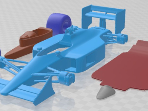 Mclaren MP4 4 Ayrton Senna F1 Printable Car Modelo de impresión 3D