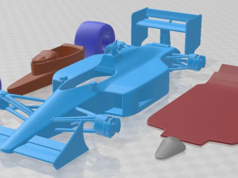 Carro imprim&iacute;vel Mclaren MP4 4 Ayrton Senna F1 Modelo de Impressão 3D