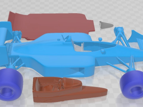 Mclaren MP4 4 Ayrton Senna F1 Printable Car 3D Print Model