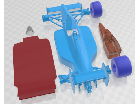 Mclaren MP4 4 Ayrton Senna F1 Printable Car 3D Print Model