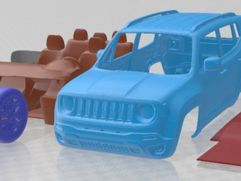 Jeep Renegade 2015 Printable Car 3D Print Model