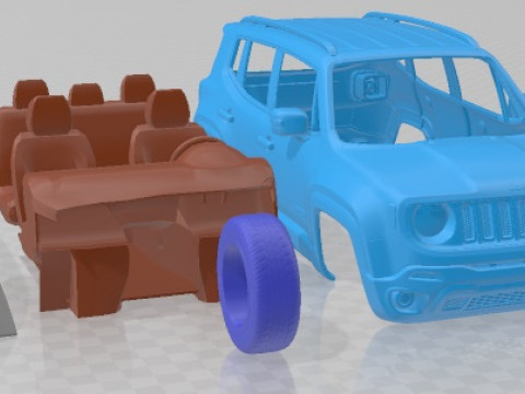 Jeep Renegade 2015 Printable Car 3D 打印模型