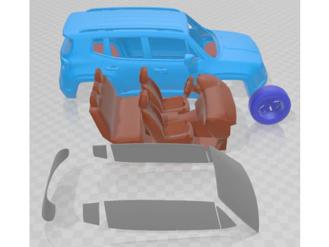 Jeep Renegade 2015 Printable Car 3D Print Model