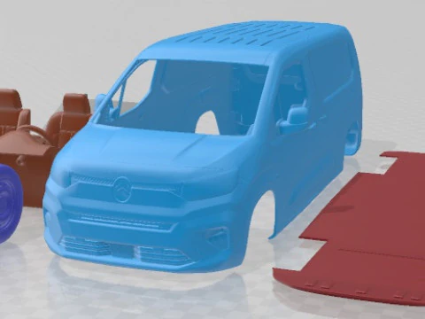 Citroen e Berlingo Van LWB 2024 Druckbar 3D Druckmodell