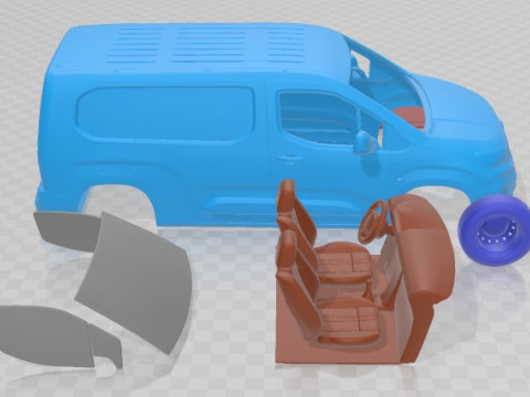 Citroen e Berlingo Van LWB 2024 Printable Modèles 3D en vedette